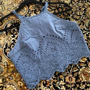 A&F High Neck Crop Tank Top